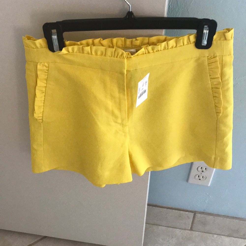 J.Crew yellow shorts size 2 brand new with tags